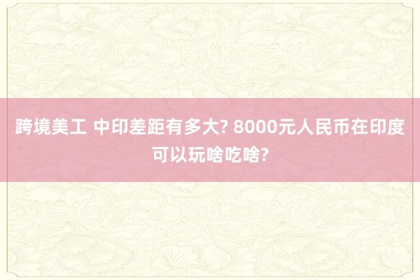 跨境美工 中印差距有多大? 8000元人民币在印度可以玩啥吃啥?