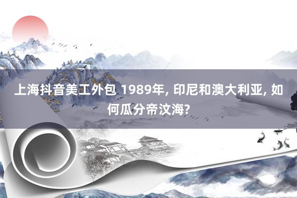 上海抖音美工外包 1989年, 印尼和澳大利亚, 如何瓜分帝汶海?