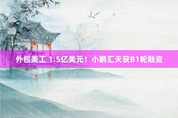 外包美工 1.5亿美元！小鹏汇天获B1轮融资